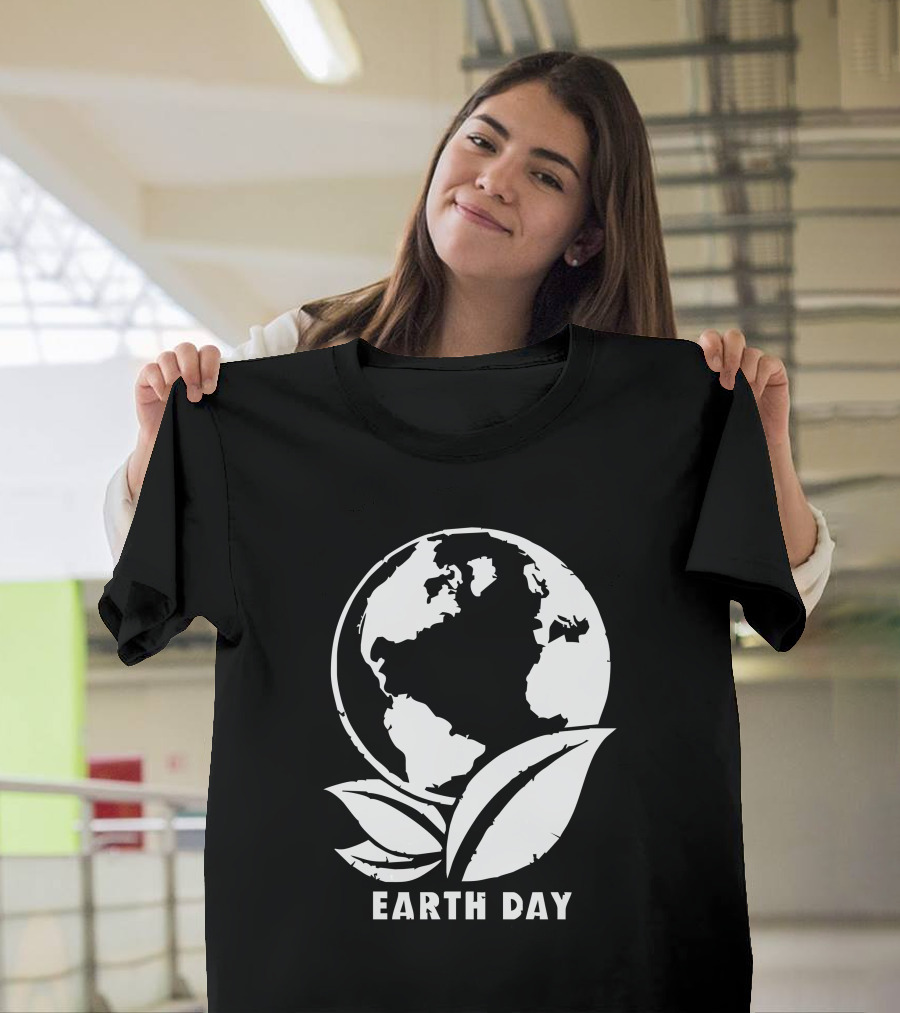 Earth Day Globe with Leaves T-Shirt
