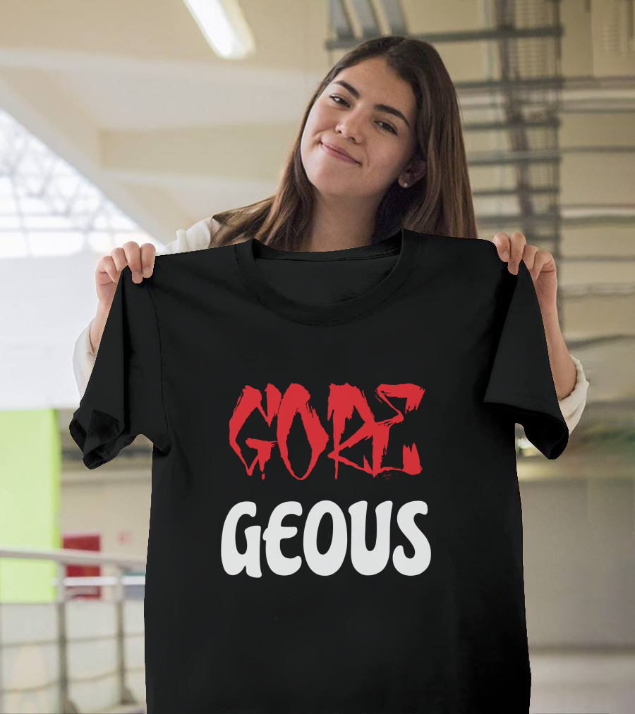 Gore Geous Horror Typography Red T-Shirt