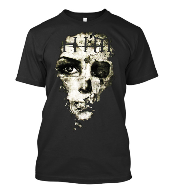 HIM Skull Face Grunge Gothic Aesthetic T-Shirt
