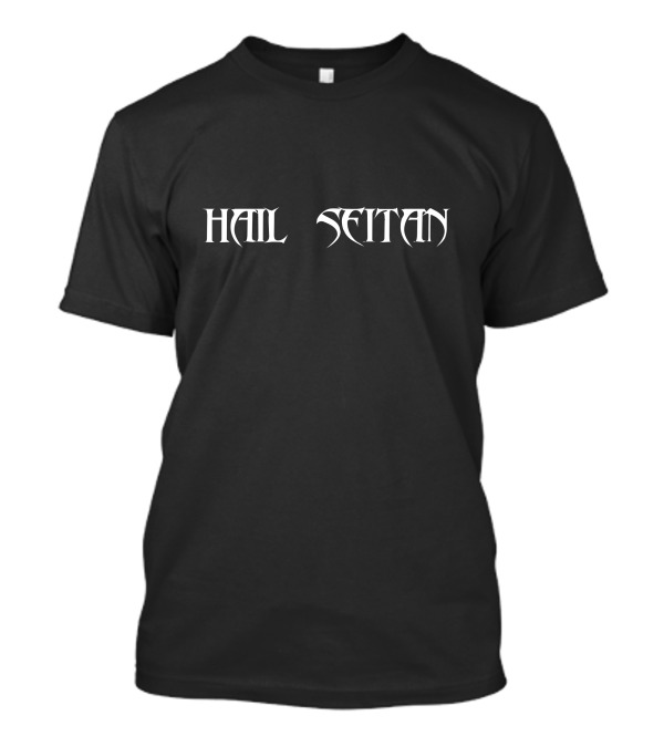 Hail Seitan Vegan Food Humor Gothic Font T-Shirt