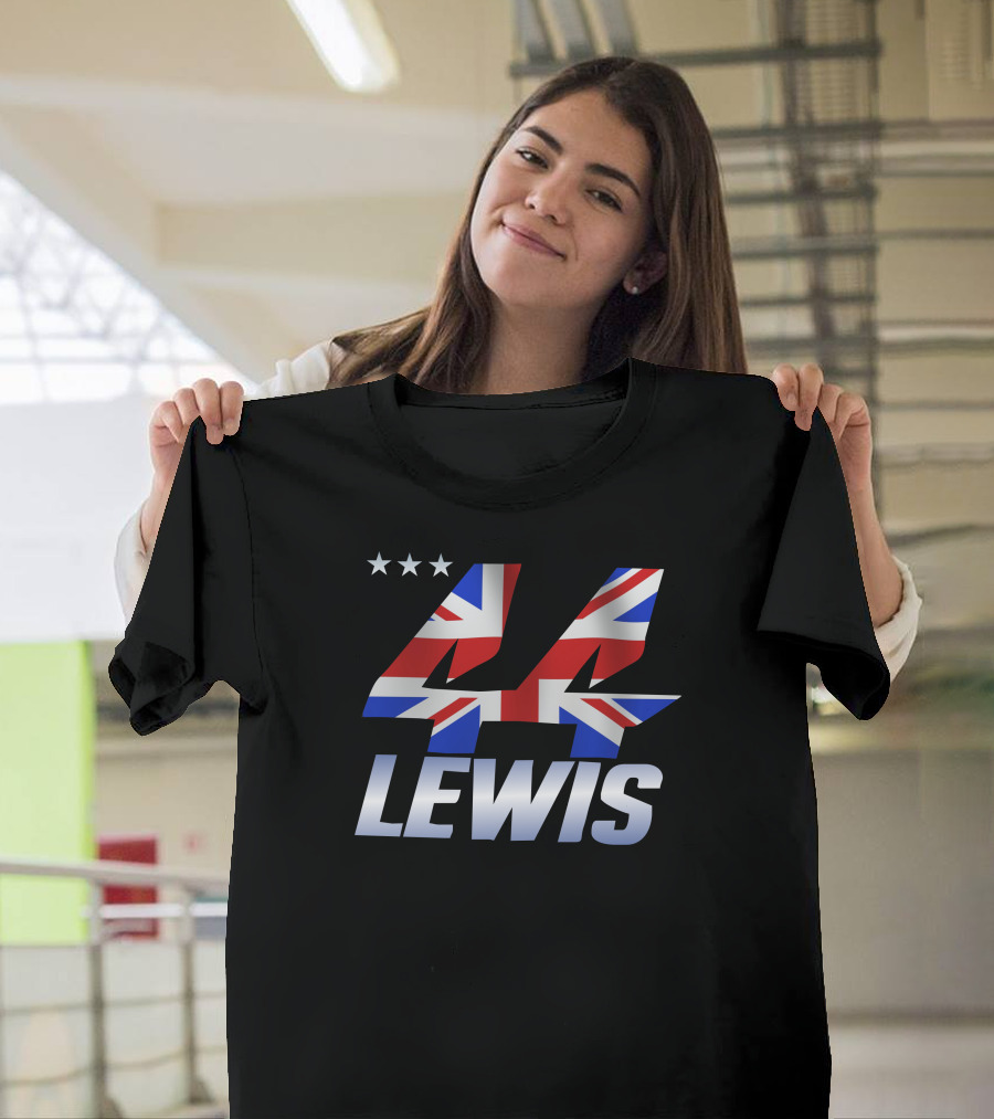 Lewis 44 Union Jack Formula Racing Stars T-Shirt