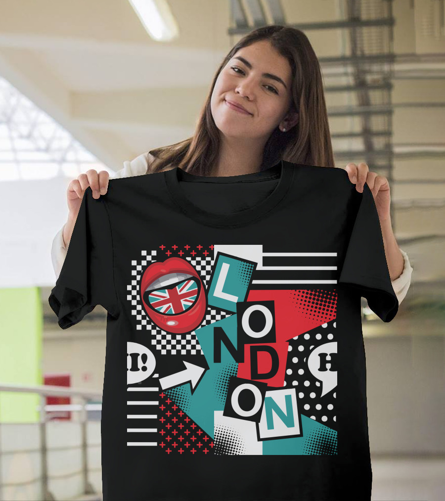 London Pop Art Union Jack Retro T-Shirt