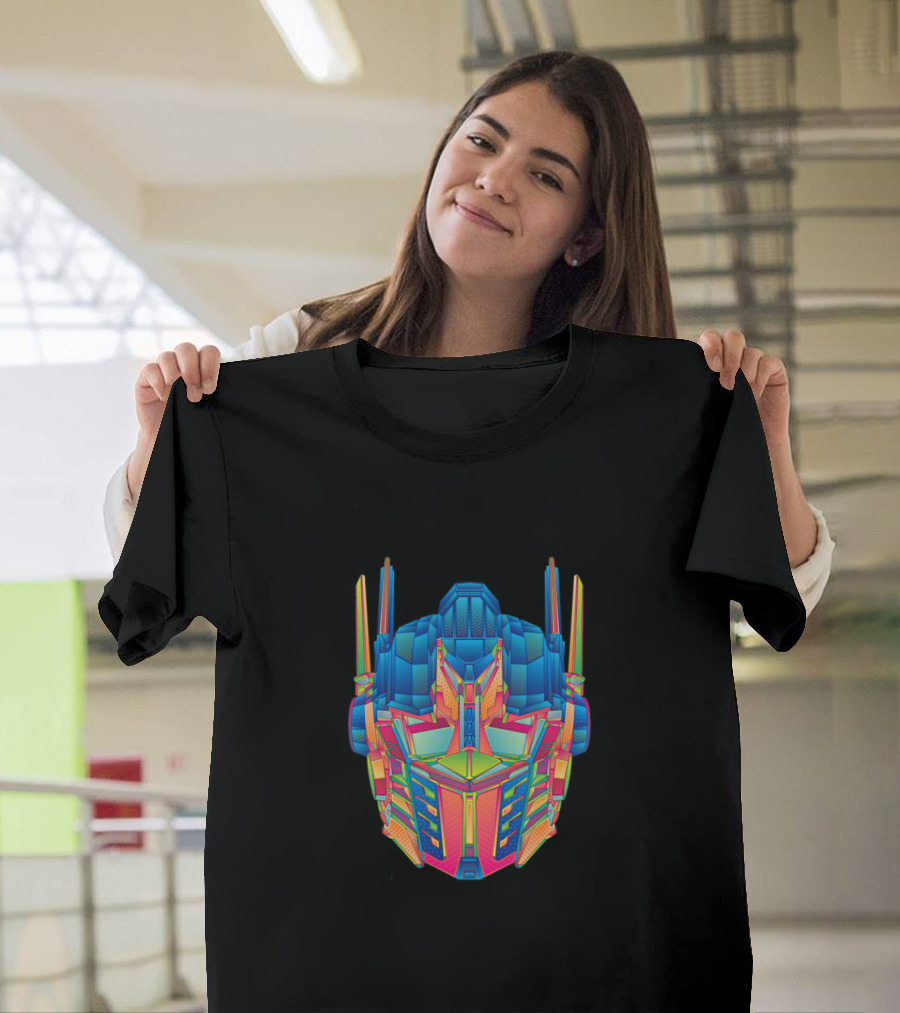 Optimus Prime Vibrant Pop Art Style Head T-Shirt