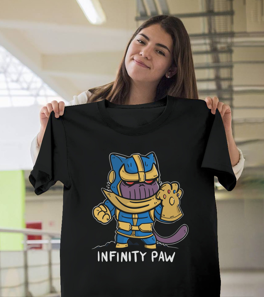 Infinity Paw Cat Thanos T-Shirt