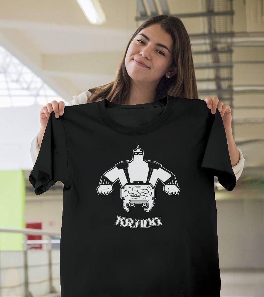 Krang Robotic Exosuit White Outline T-Shirt