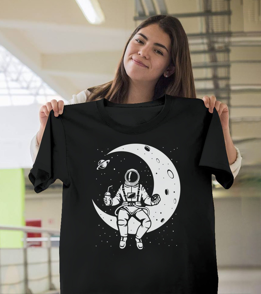 Launch Break Astronaut Moon Donut Planet T-Shirt