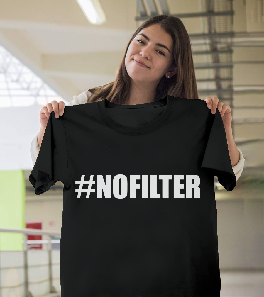 Nofilter Textual Hashtag T-Shirt