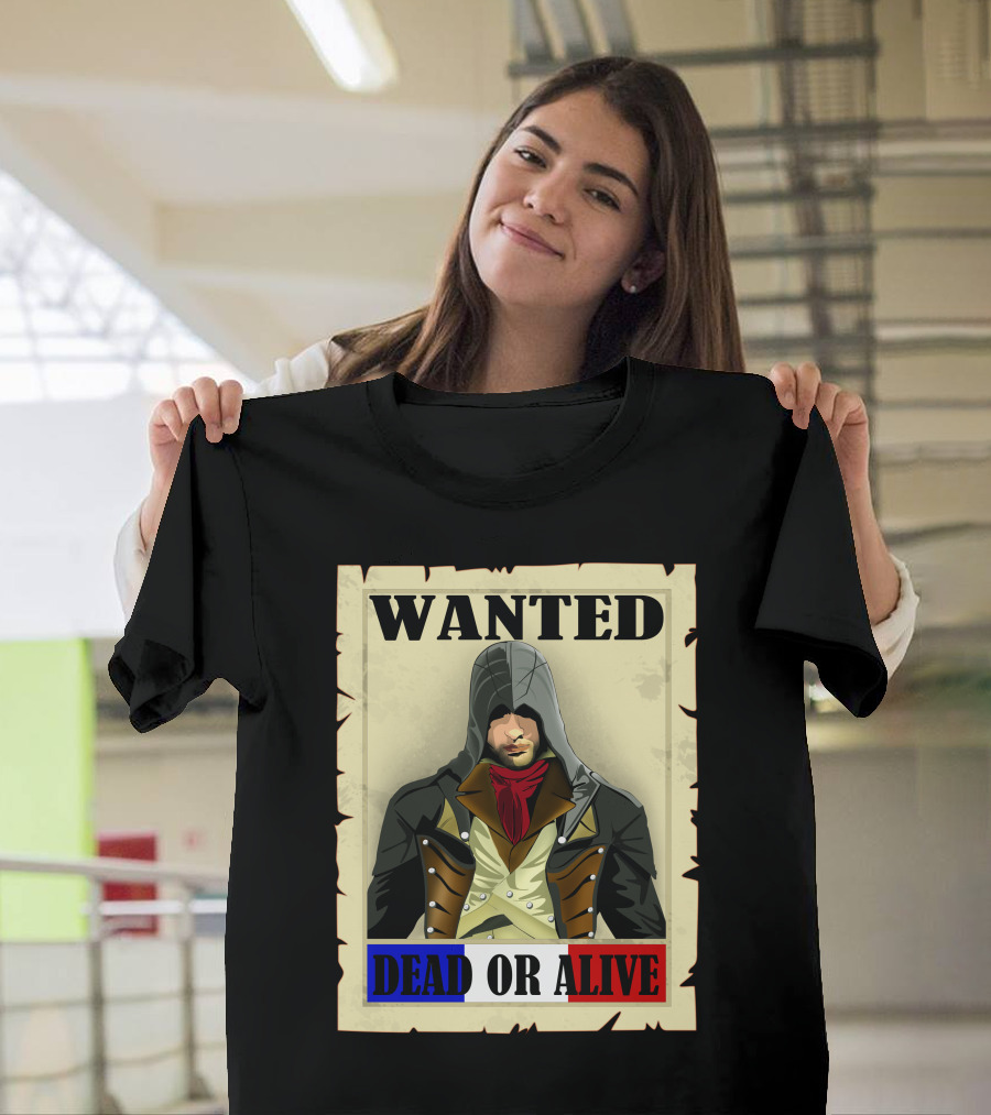 Wanted Dead Or Alive Hooded Figure T-Shirt