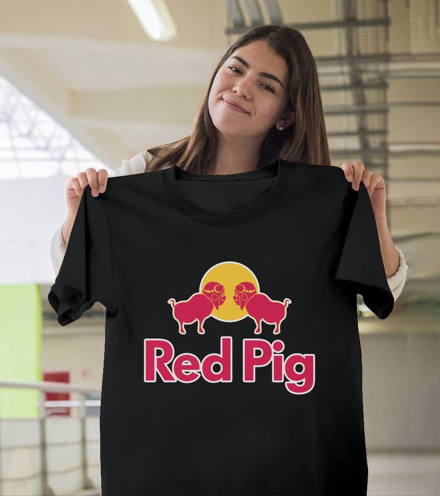 Red Pig Motorcycle Racing T-Shirt