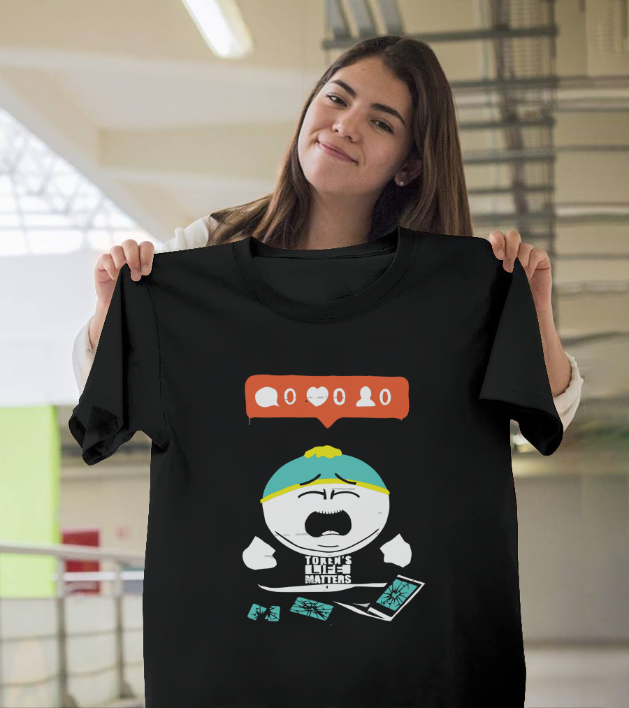 Today's Life Matters Social Media Zero Reactions Sad Cartman T-Shirt
