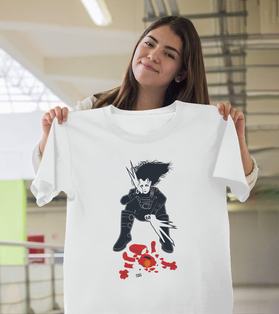 Edward Scissorhands Meets Tickle Me Emo Melancholy Encounter T-Shirt