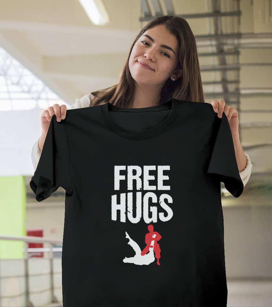 Free Hugs Jiu Jitsu BJJ Martial Arts Playful Grappling T-Shirt