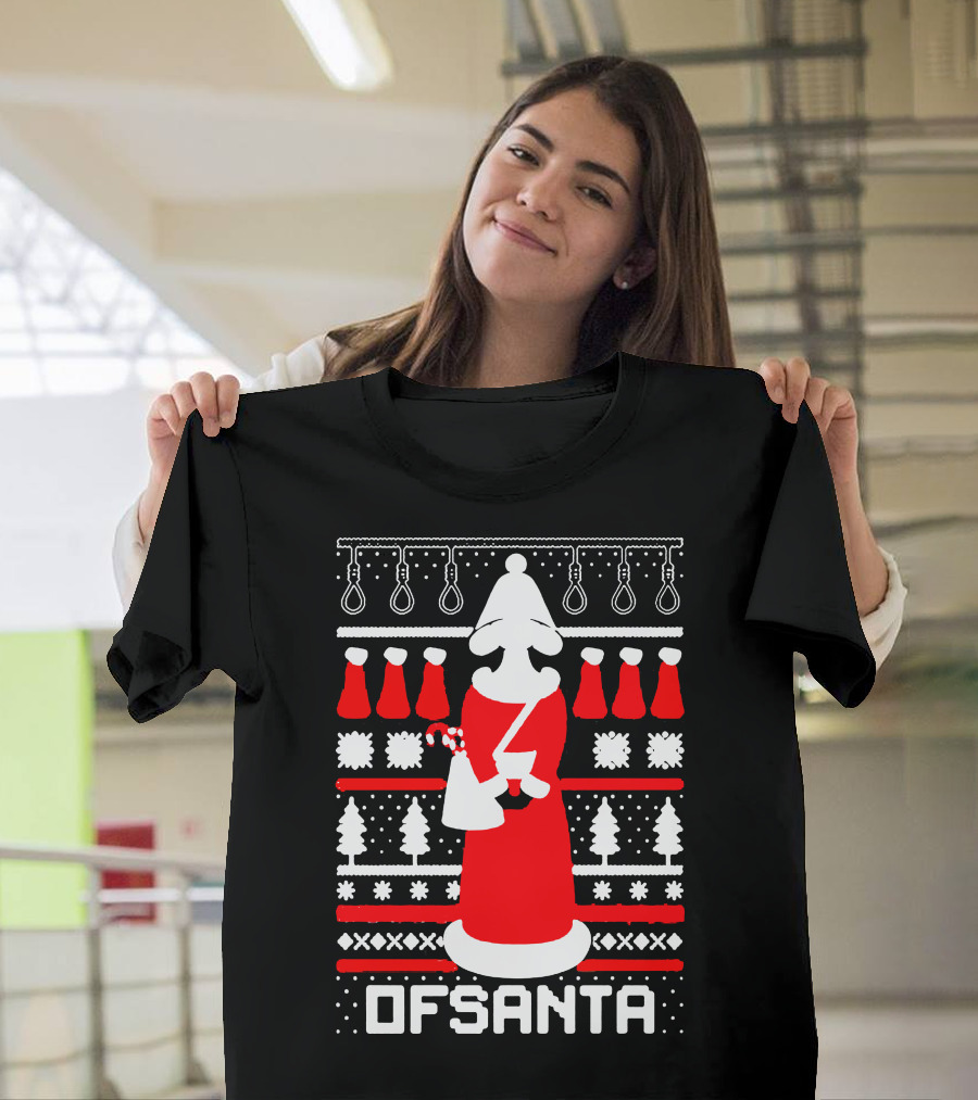 SantaS Handmaid Ofsanta Knitted Christmas T-Shirt
