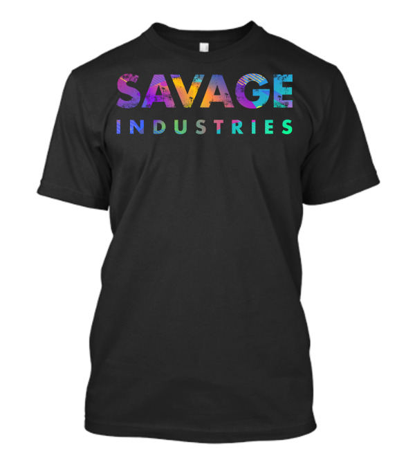SAVAGE INDUSTRIES Colorful Distressed Rainbow T-Shirt
