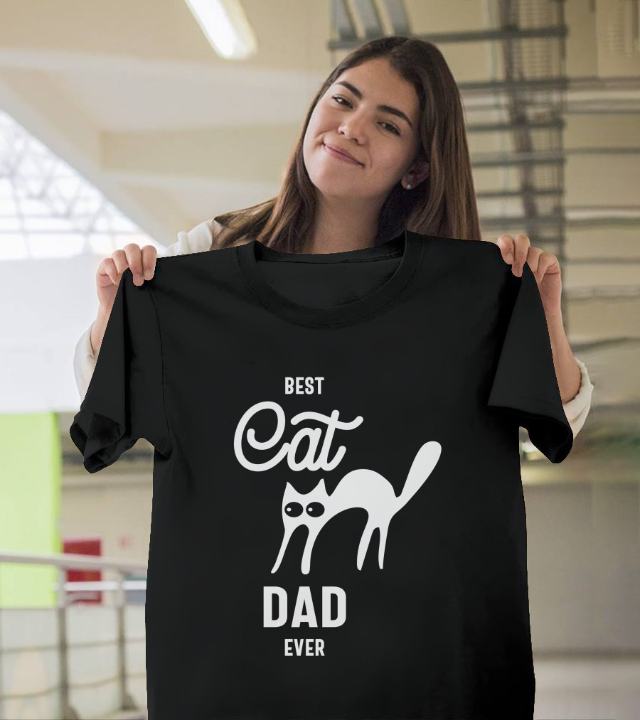 BEST CAT DAD EVER ICONIC CAT T-Shirt