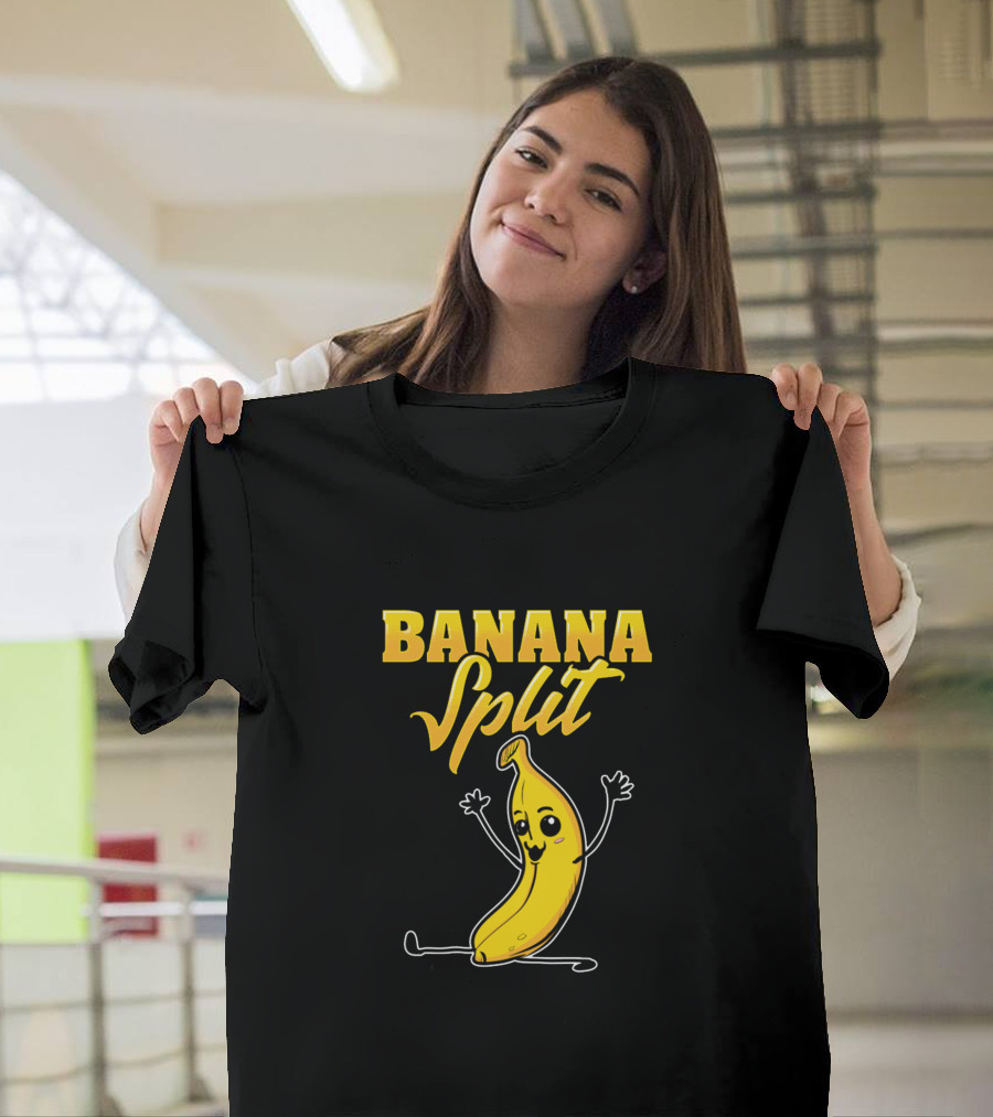 Funny Banana Split Gymnastics Banana Character T-Shirt