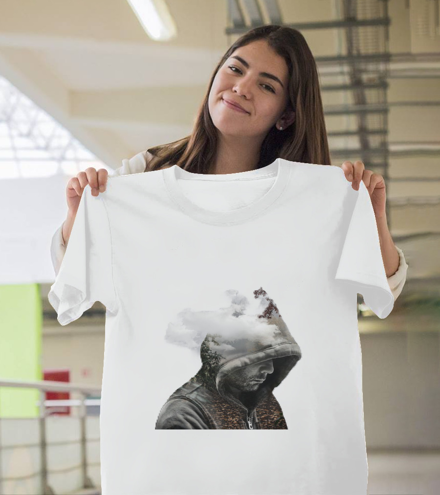 Over Thinking Cloudy Hooded Mood T-Shirt