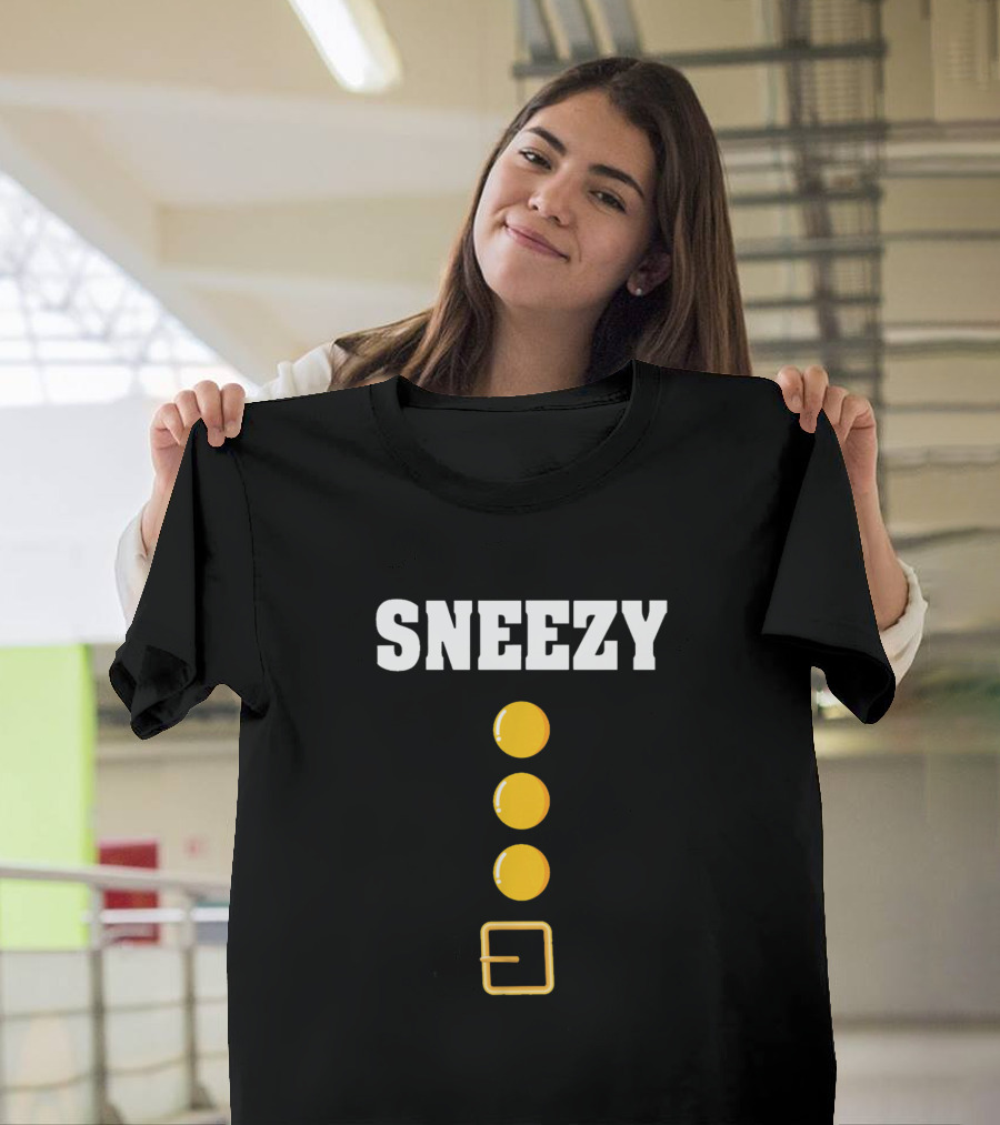 Sneezy Dwarf Costume Shirt Buttons and Buckle Iconic T-Shirt