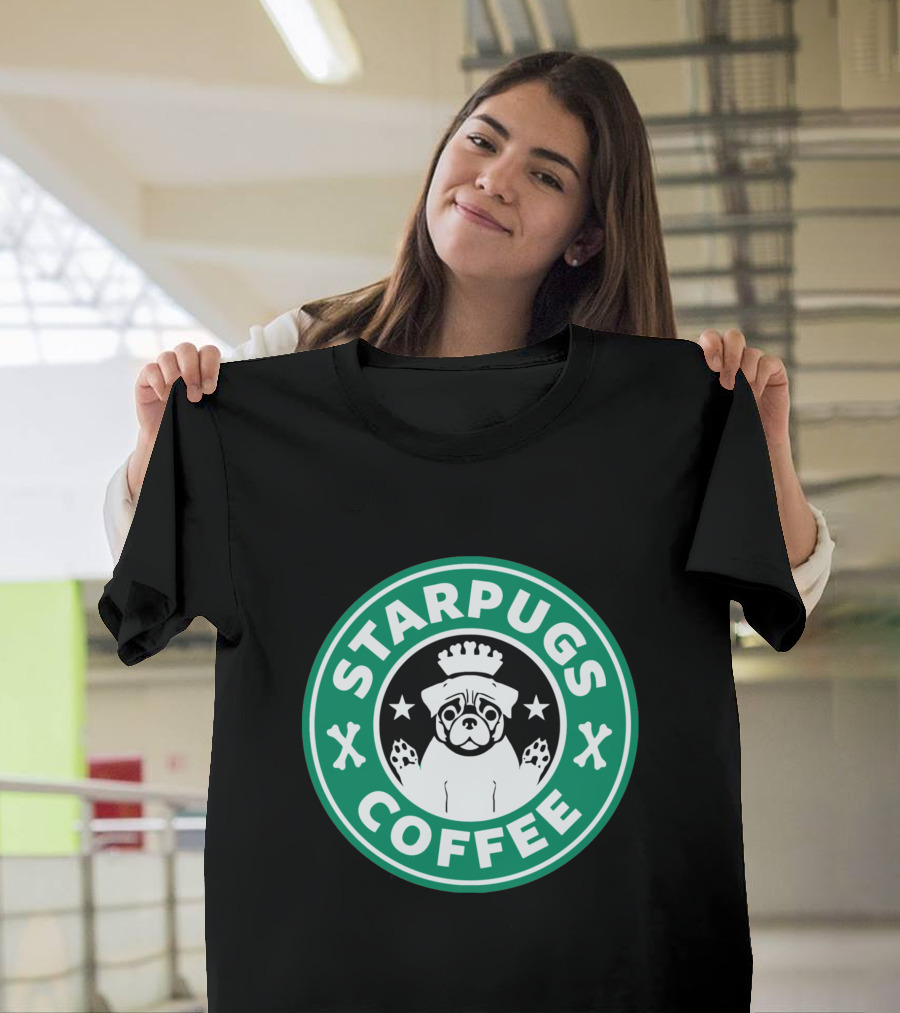 Starpugs Coffee Pug Crown T-Shirt