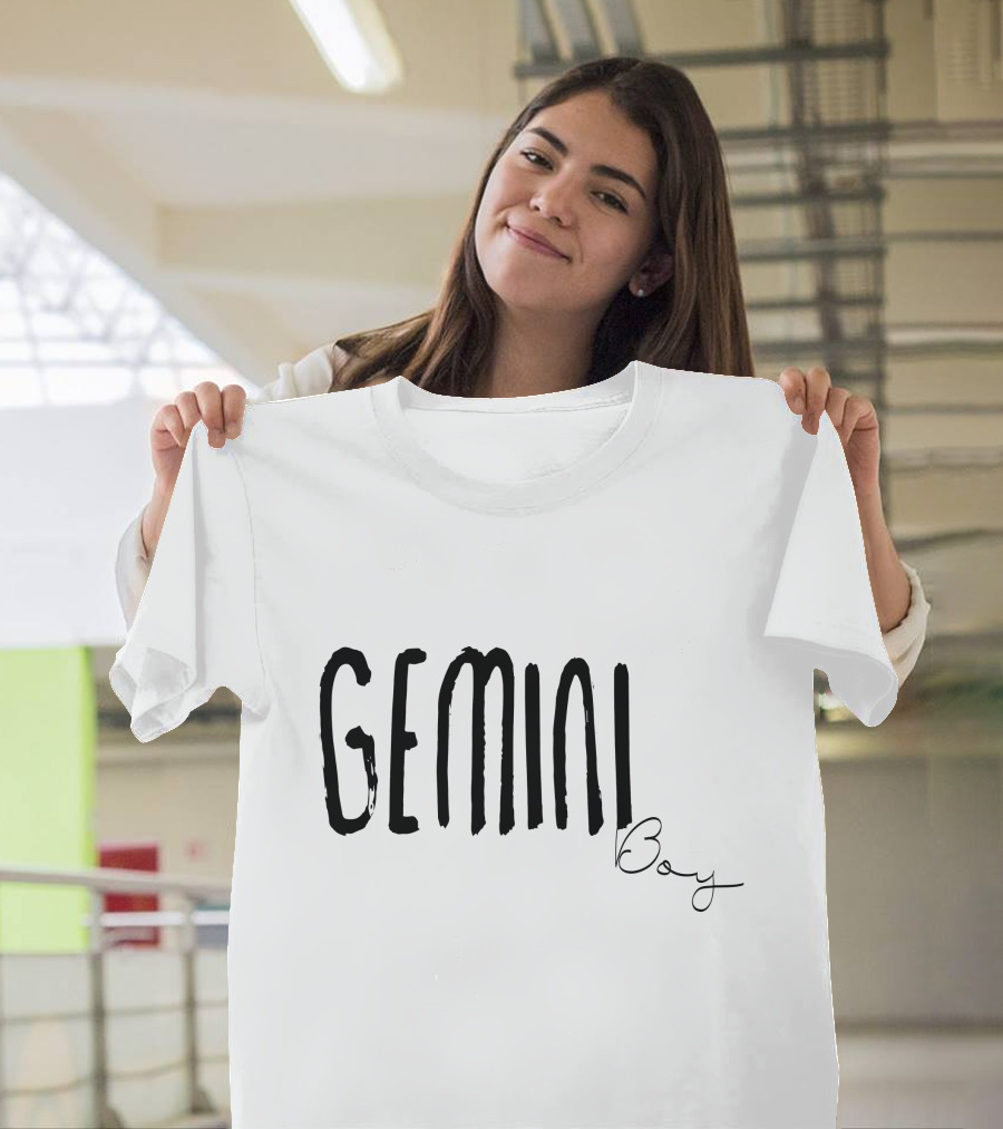 Gemini Boy Zodiac Sign Cosmic Representation T-Shirt