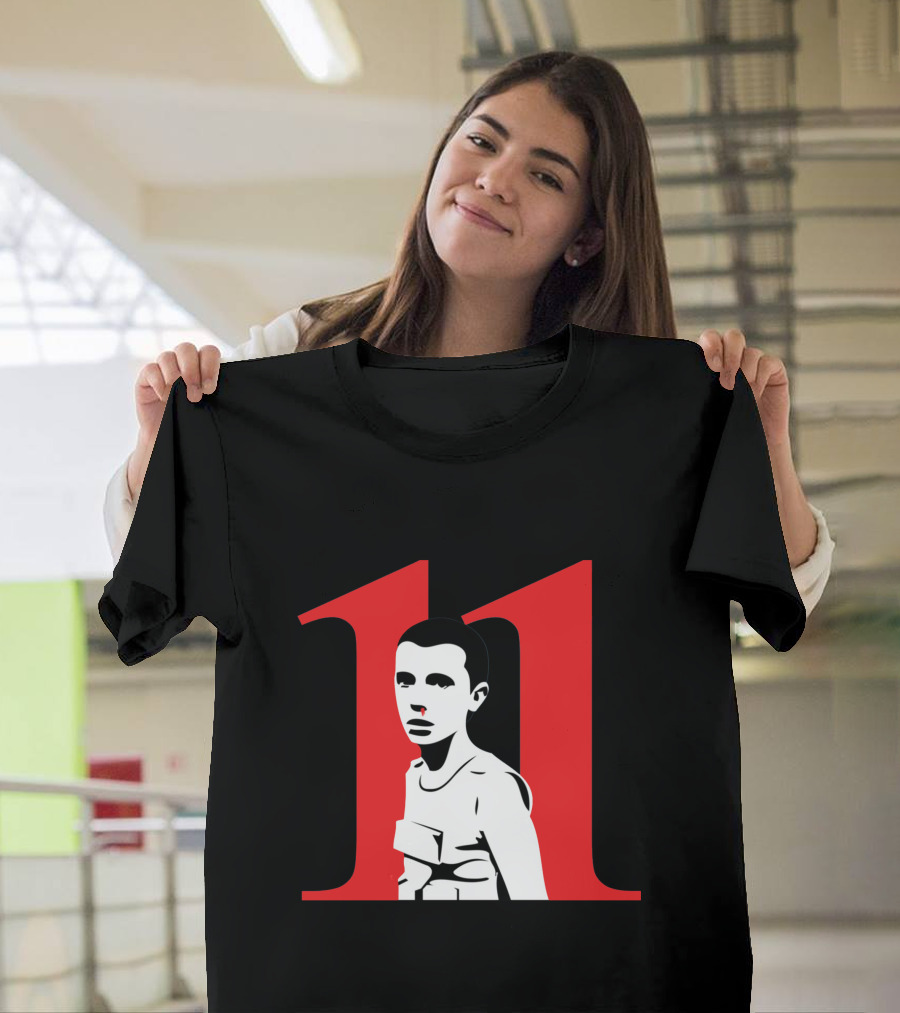 Player Eleven 11 Red Black Graphic Stranger Things T-Shirt