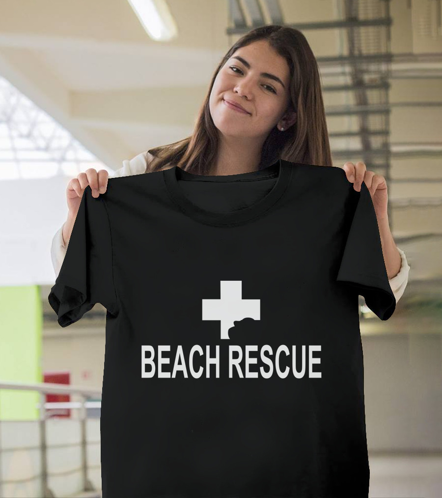 BEACH RESCUE Cross and Dog T-Shirt