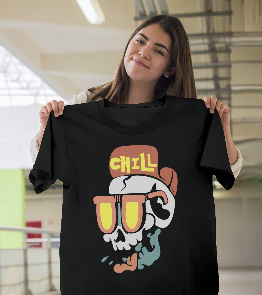 Chill Skull Sunglasses Cap T-Shirt