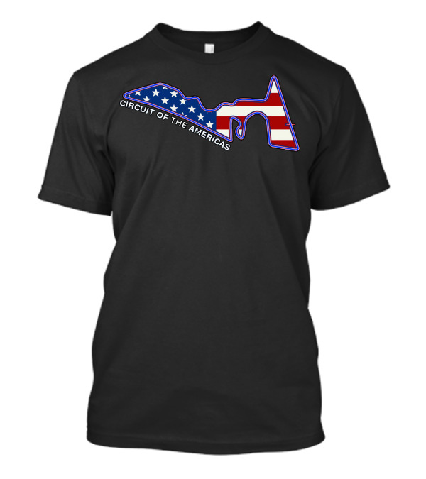 Circuit Of The Americas USA Flag Racing Track T-Shirt