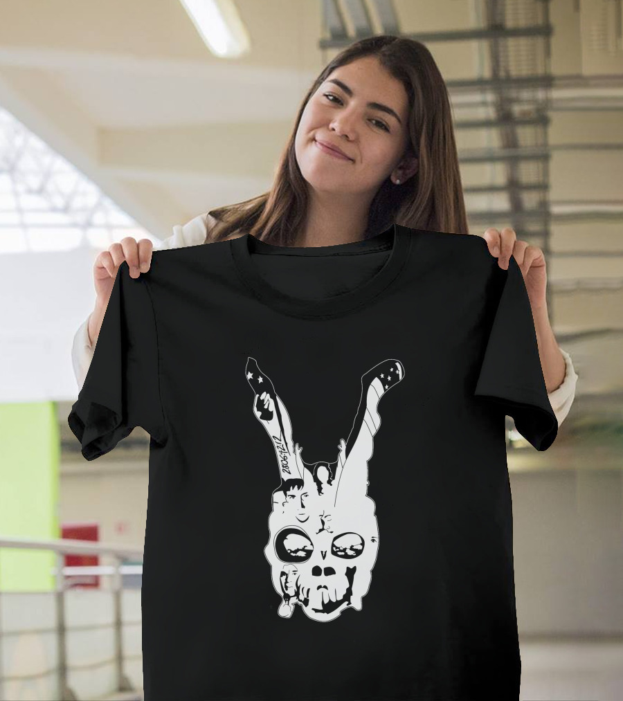 Donnie Darko Rabbit Skull Inkblot with Portrait Elements T-Shirt
