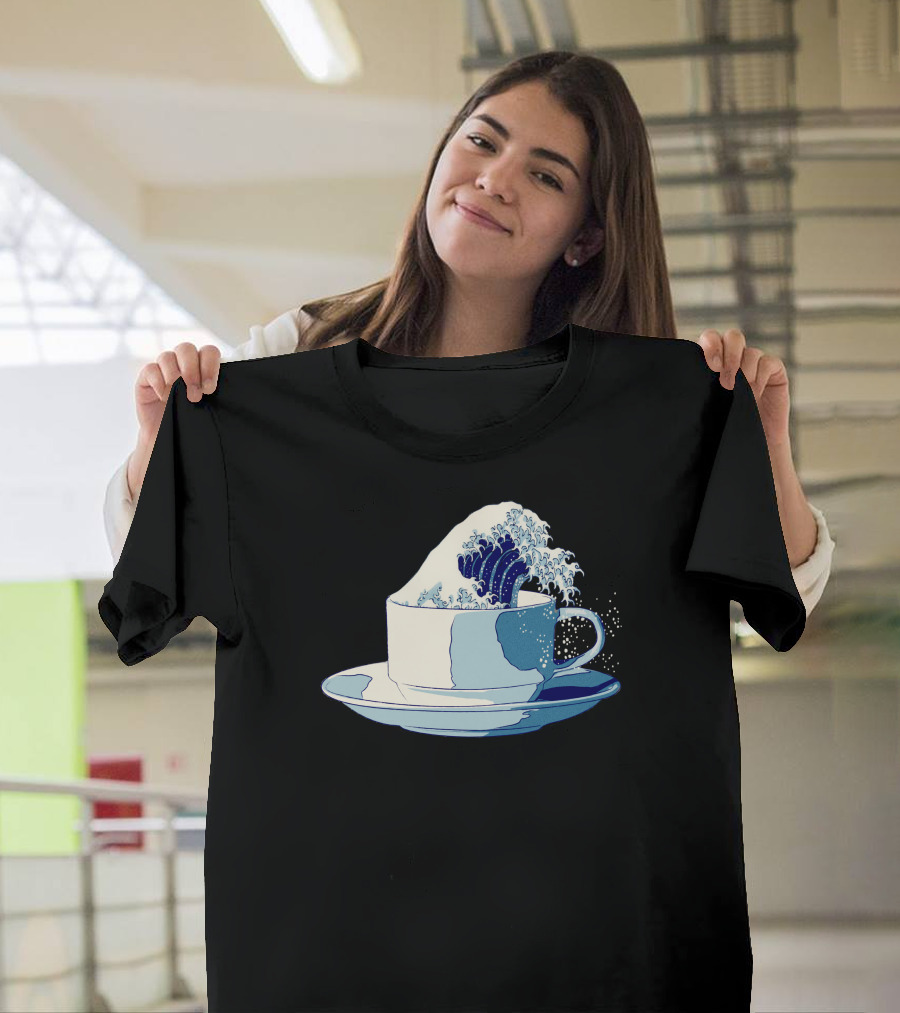 Storm In A Teacup Great Wave Iconic Concept T-Shirt