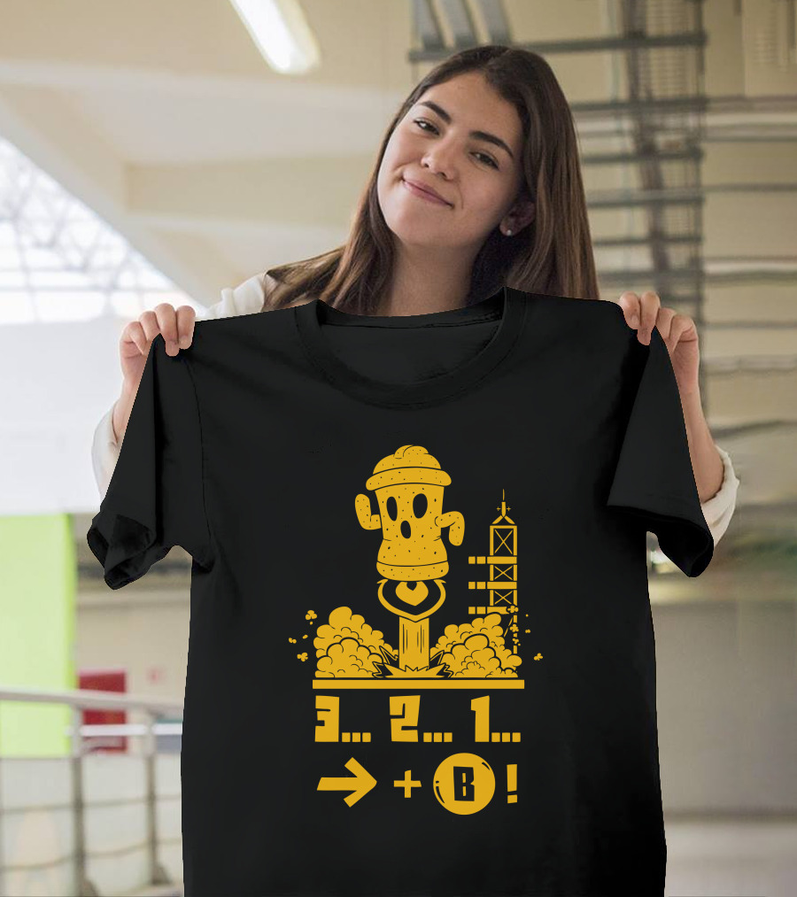 3. 2. 1. Rocket Launch Villager With Arrow Plus B T-Shirt