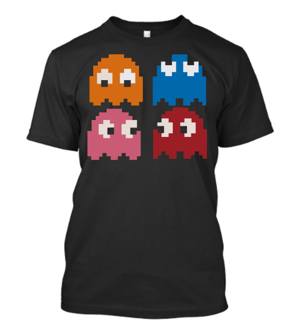 Pacman Ghosts 80s Video Games Retro Cool T-Shirt
