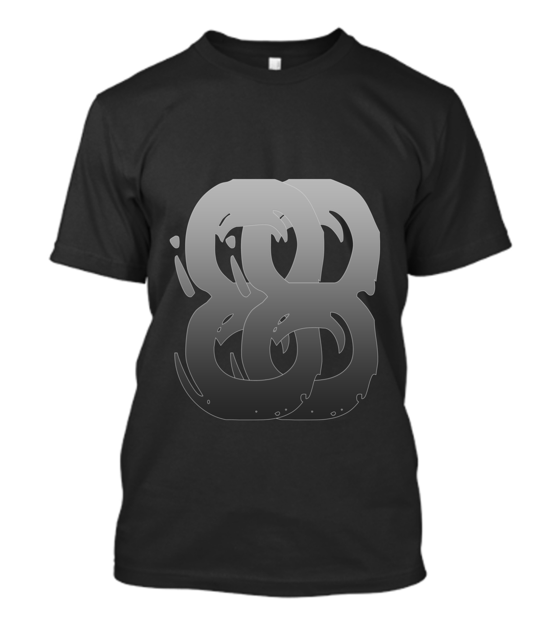 Crazy 8 Number Gray Gradient T-Shirt