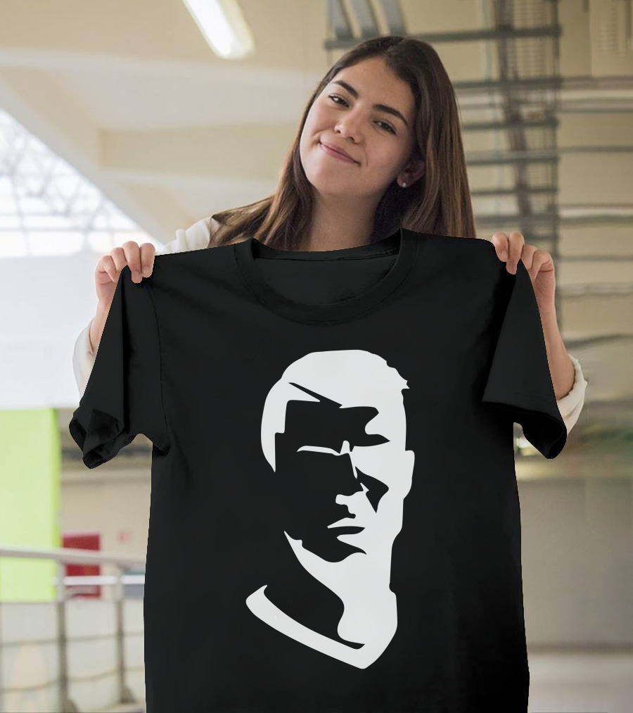 Cristiano Ronaldo Monochrome Silhouette Crew Neck Football Fan T-Shirt