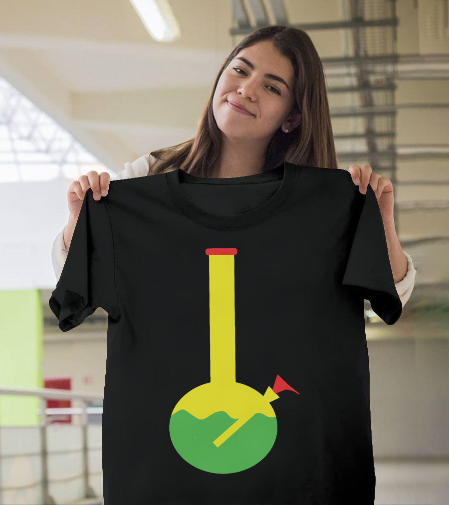 Rasta Bong Water Pipe Slide Insert Stem Filtered Reggae Colors T-Shirt