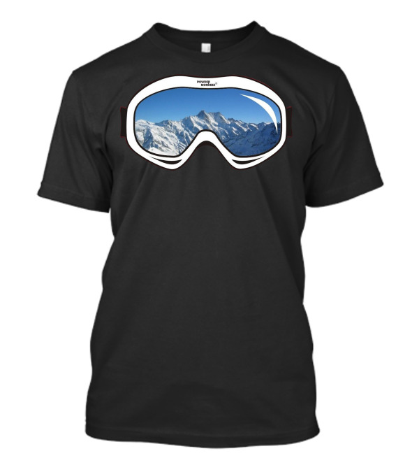 POWDER MONKEEZ Ski Goggles Mountain景 T-Shirt