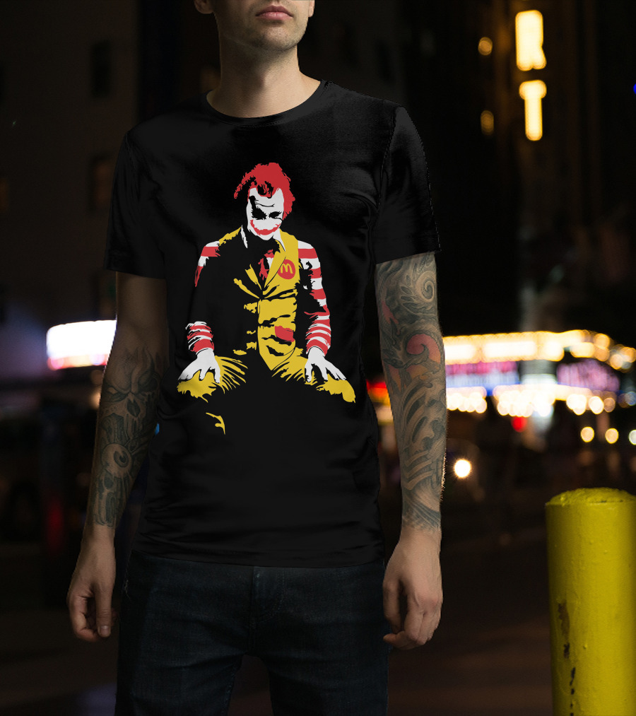 Joker Clown Ronald McDonald Mashup T-Shirt