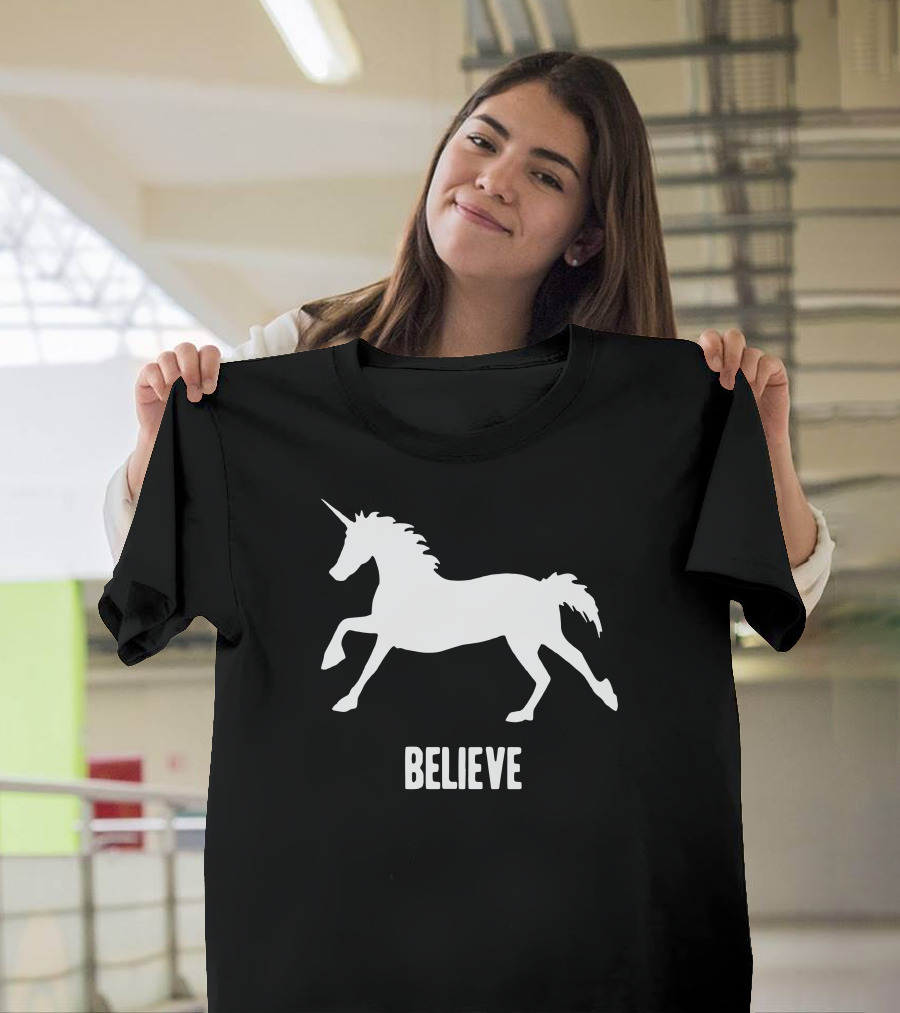 Unicorn Believe Silhouette Magic T-Shirt