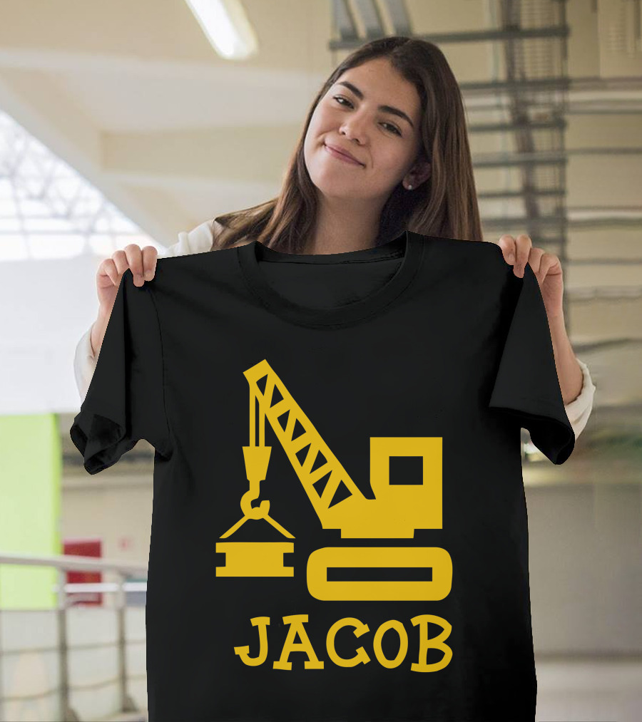 Jacob Boys Construction Crane T-Shirt