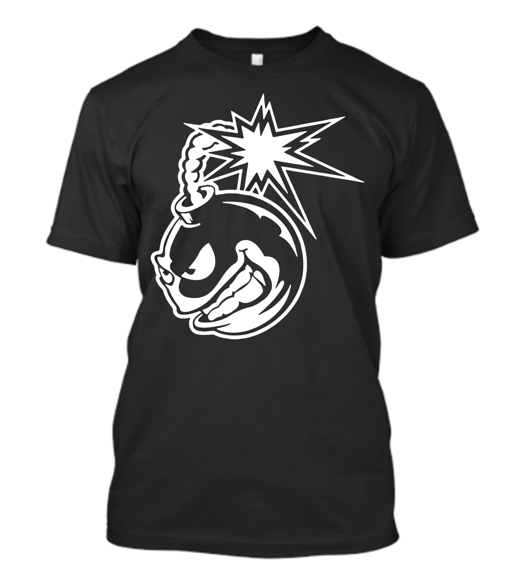 Funny Angry Bomb Grinning Cartoon Bomb Explosion T-Shirt