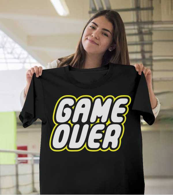 GAME OVER Retro Gaming Style Black And Yellow T-Shirt