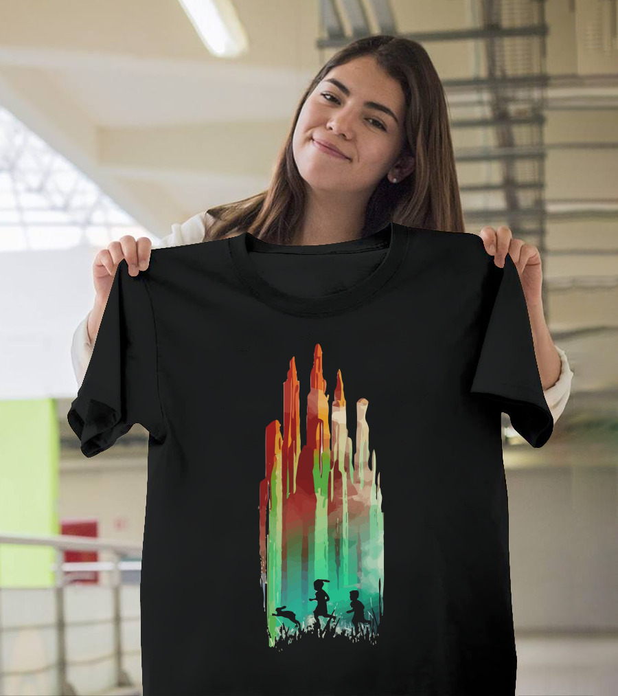 Journey to the Vibrant Silhouettes of Emerald City T-Shirt