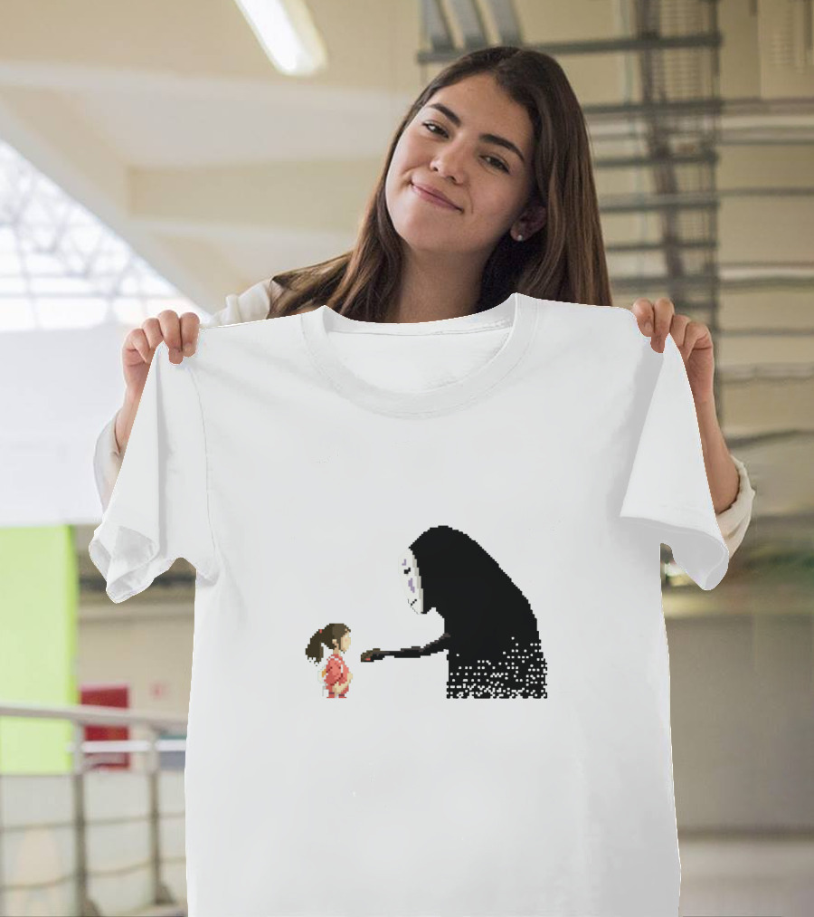 Pixelart The Enchanted City Spirited Animated Encounter T-Shirt