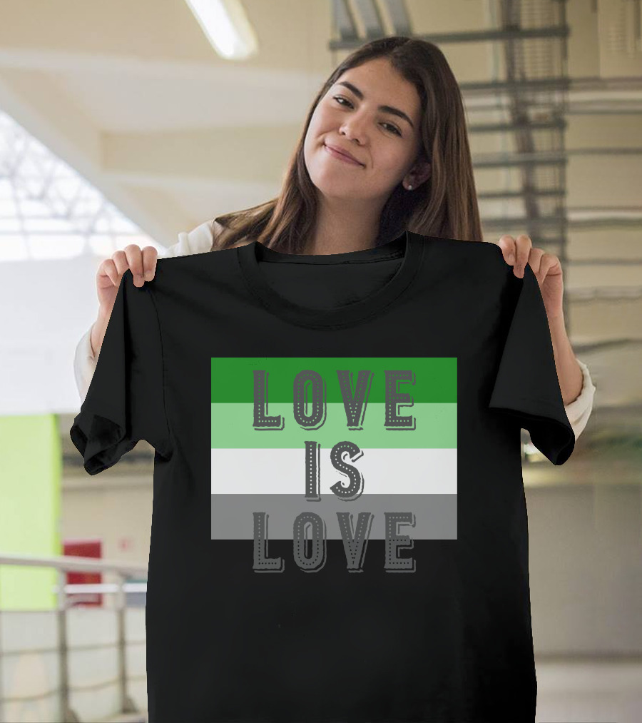 Agender Pride Flag Love Is Love Movement LGBT T-Shirt