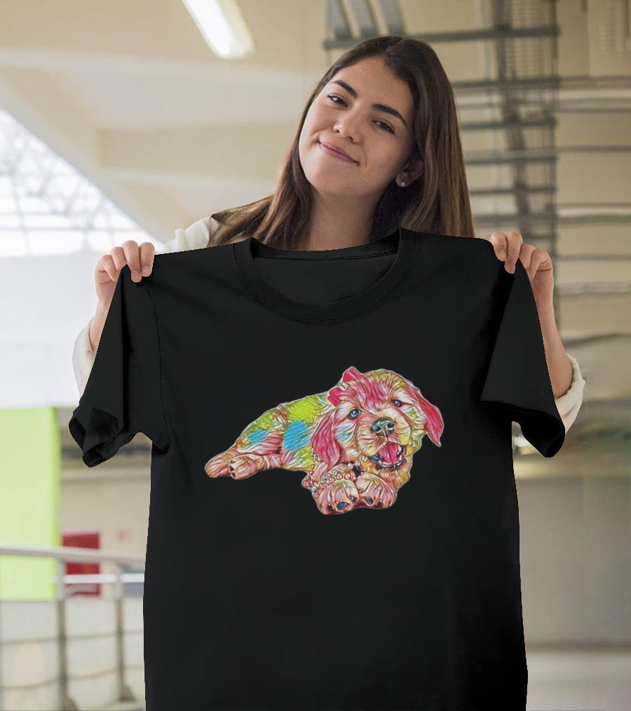 An Adorable Colorful Puppy T-Shirt