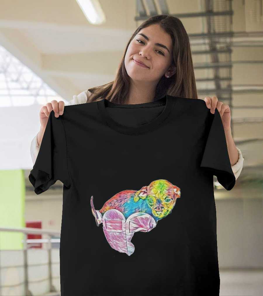 Get 10 Colorful Puppy Images For Free T-Shirt