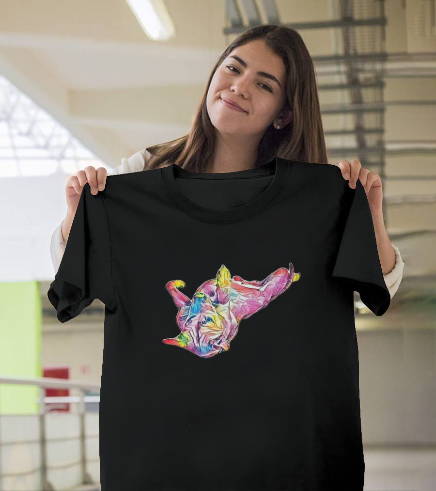 Labrador Retriever Dog Laying Colorful T-Shirt