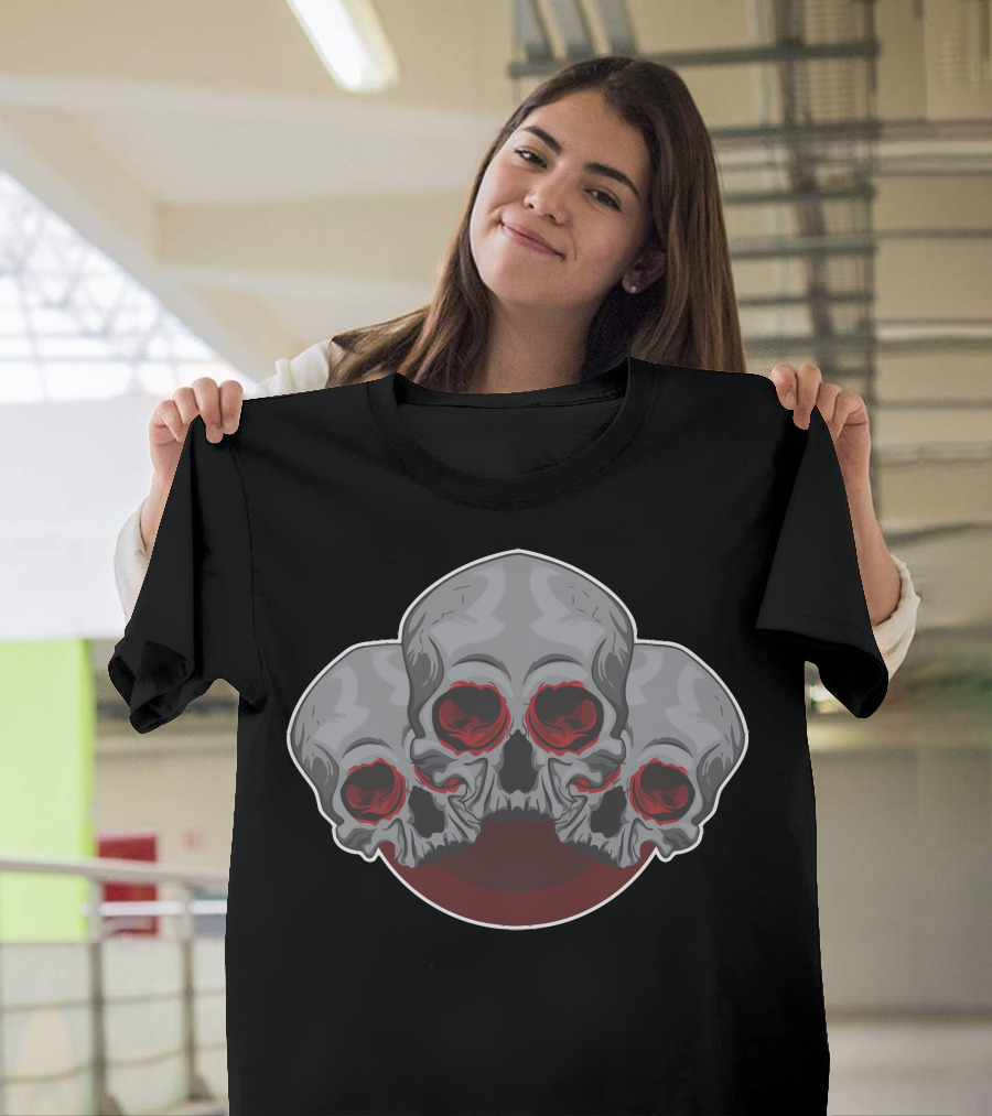 Skull Brother Trio Red Eyes T-Shirt