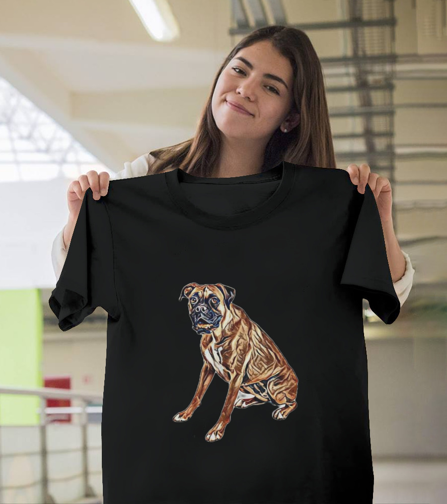 Beautiful Boxer Dog Sitting T-Shirt