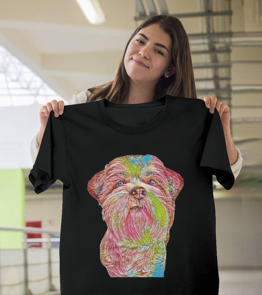 Lhasa Apso Dog Colorful Closeup T-Shirt